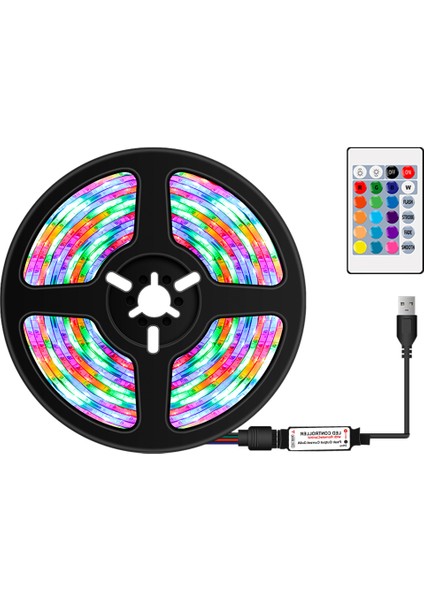 5m USBli Uzaktan Kumandalı LEDli Işık - Çok Renkli (Yurt Dışından)