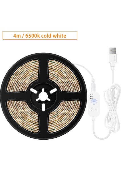 USB Kısılabilir Led Şerit Işık Pır Hareket Sensörü 4 m Beyaz (Yurt Dışından)