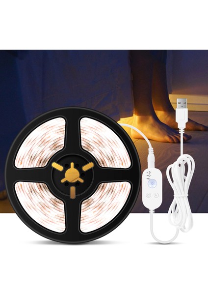 USB Kısılabilir Led Şerit Işık Pır Hareket Sensörü 4 m Sıcak Beyaz (Yurt Dışından) modelleri