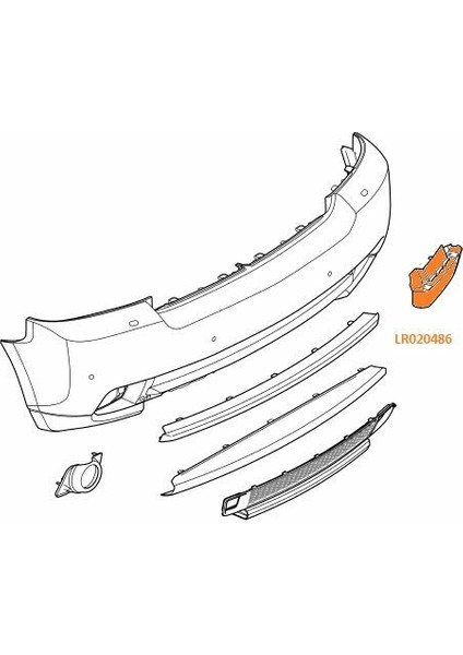 Range Rover Vogue Ön Tampon Alt Sakal Sol 2010 - 2012 LR020486R fiyatları