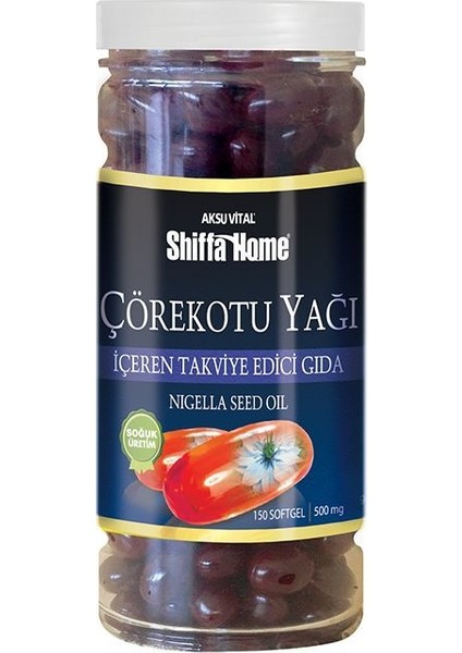 Shiffa Home Çörek Otu Yağı Softjel 500 Mg 150 Kapsül