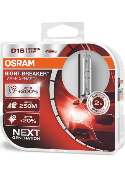 D1S Ampul 4500K Xenon Night Breaker Laser Xeanarc (2 Adet) Duobox 66140 Xnl