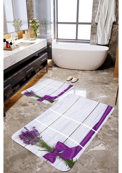 Lavanta 2'li Banyo Paspas Takımı MKTBP-084 60X100/50X60