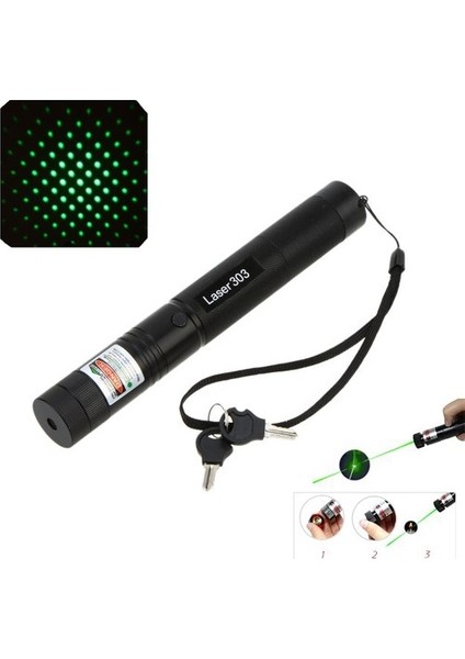 Yeşil Şarjlı Lazer Pointer 1000 (Yakıcı) + Yedek Pil Hedıyelı