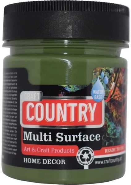 Craft Counrty Craft Country Akrilik Hobi Boyası Multi Surface 120 cc Oksit Yeşil 1068