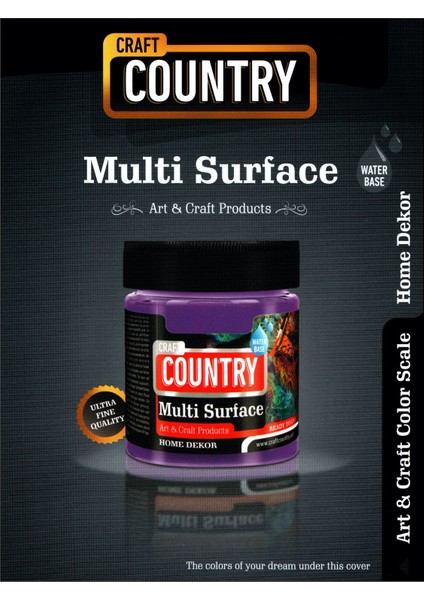 Craft Counrty Craft Country Akrilik Hobi Boyası Multi Surface 120 cc Oksit Yeşil 1068