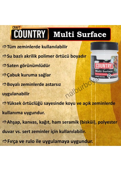 Craft Counrty Craft Country Akrilik Hobi Boyası Multi Surface 120 cc Oksit Yeşil 1068
