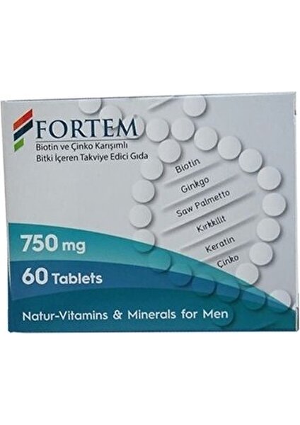 Biotin Çinko ve Bitki Içeren Tablet 60 Adet