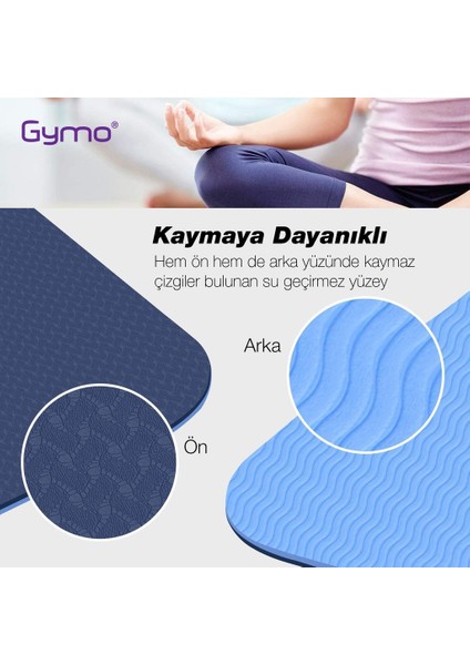 Ekolojik 6mm Tpe Yoga Matı Pilates Minderi Kırmızı