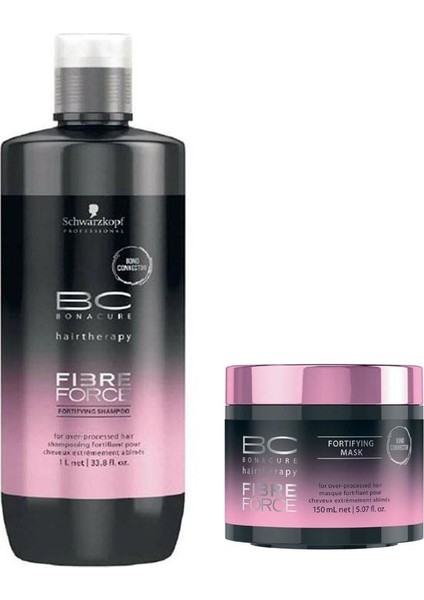 Bonacure Fibre Force Forifying Şampuanı 1000 ml + Saç Maskesi 150 ml