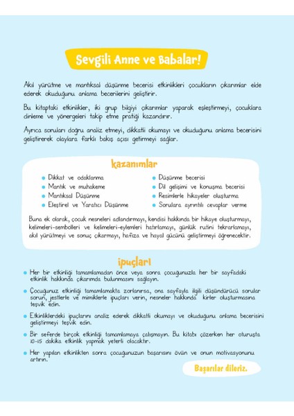 Akıl Yürütme ve Mantıksal Düşünme Becerisi Etkinlikleri modelleri