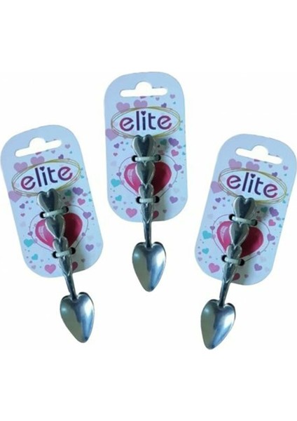 Elite Çay Kaşığı Kalpli 6'lı 3 Paket