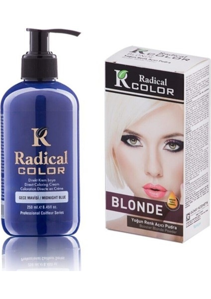 Color Gece Mavisi Amonyaksız Su Bazlı Saç Boyası 250ml 2SET