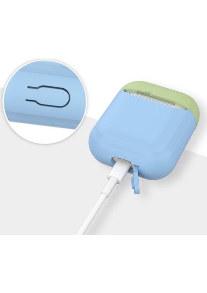 AirPods Kılıf Koruyucu Case 2MM Silikon Yedek Kapak Hediyeli PT88-Z