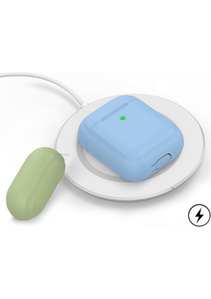 AirPods Kılıf Koruyucu Case 2MM Silikon Yedek Kapak Hediyeli PT88-Z