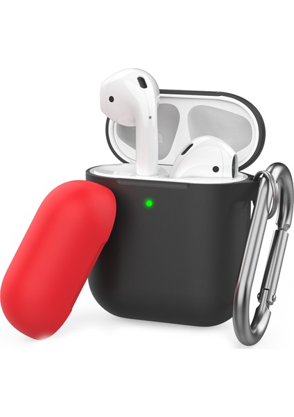AirPods Kılıf Koruyucu Case Silikon Kemer Klips Yedek Kapak Hediyeli