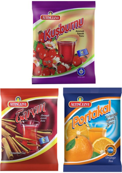 Altın cezve Toz Içecek (Tarçın Kuşburnu Portakal) 3'lü x 250 gr