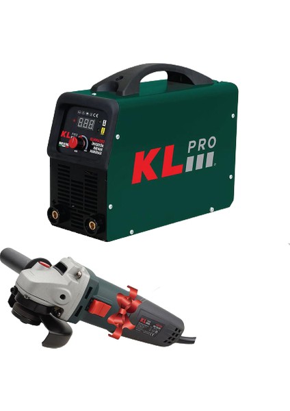 KL Pro  KLMMA200 200 Amper Inverter Kaynak Makinesi + Avuç Taşlama