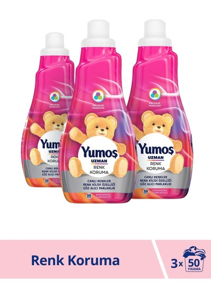 Extra Uzman Renk Koruma Konsantre Çamaşır Yumuşatıcı 1200 ml 50 Yıkama x 3 Lü