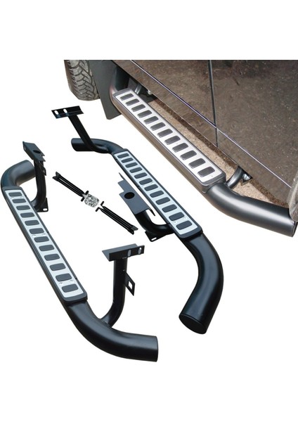 Defender 90 Yan Basamak Seti Krom Siyah Oem Tip