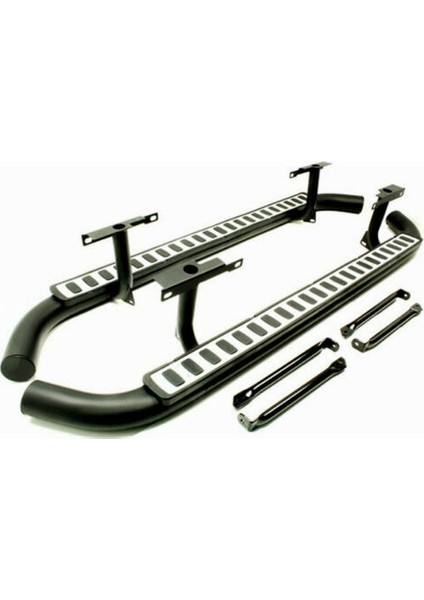 Defender 110 Yan Basamak Seti Krom Siyah Oem Tip
