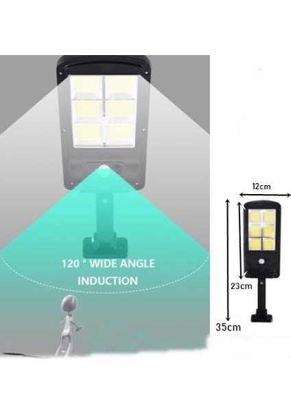 Fotoselli 3 Modlu Cob LED Solar Güneş Enerjili Sokak Lambası Bahçe Aydınlatması 35CM x 11.5cm No:3