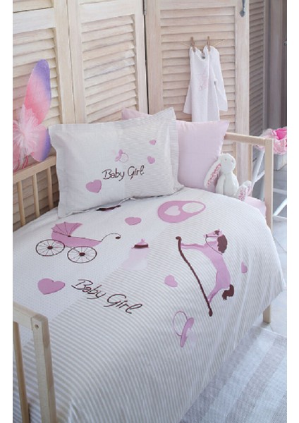 - Baby Girl Pamuklu Bebek Nevresim Takımı