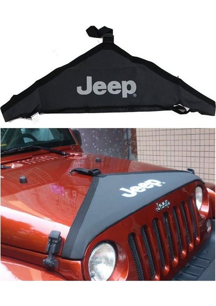 Wrangler Rubicon Jk Kaput Koruma Maskesi Jeep Logolu