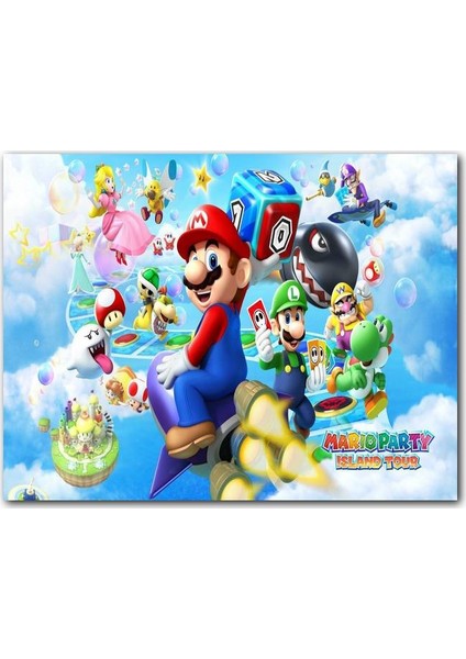 Cakatablo Ahşap Tablo Nintendo Mario Party Island Tour