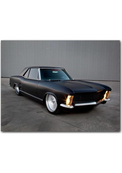 Cakatablo Ahşap Tablo Siyah Fütüristik Modifiyeli Buick