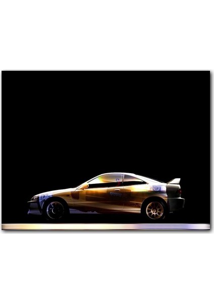 Cakatablo Ahşap Tablo Acura Integra Type R Siyah Arkaplan