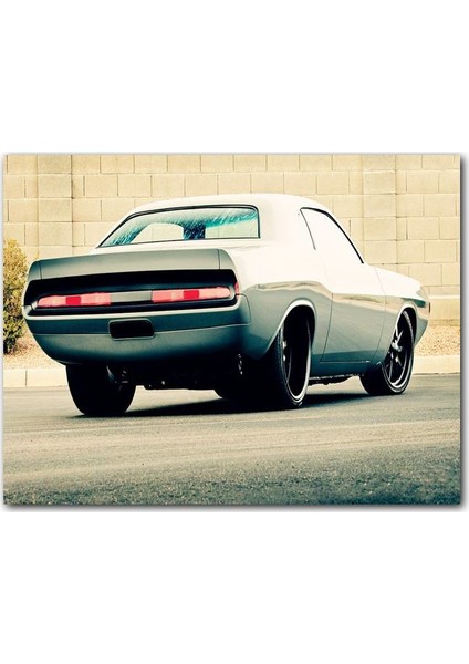 CakatabloAhşap Tablo Dodge Modifiyeli Araç Arka Görünüş