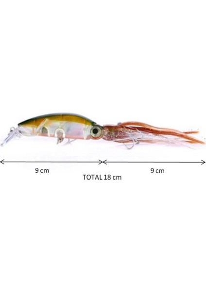 Kalamar O Sert Yem Silikon Kuyruklar 17,3 gr 18 cm fiyatları