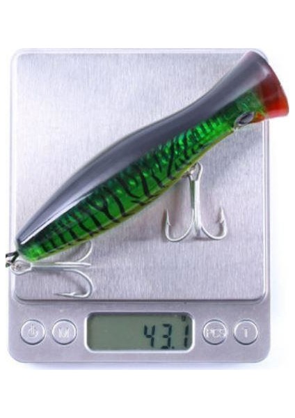 Profısher Ton Akya Sert Popper Sahte Yem 43 gr 13 cm Yeşil Sarı