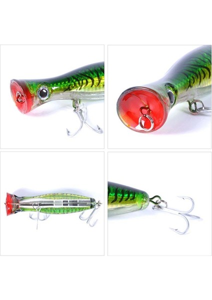 Profısher Ton Akya Sert Popper Sahte Yem 43 gr 13 cm Yeşil Sarı
