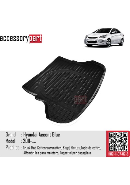 Hyundai Accent Blue Bagaj Havuzu 2011 Model ve Sonrası modelleri