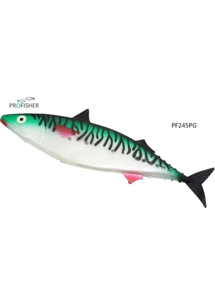Profısher Yarık Karın Yeşil Silikon Sahte Yayın Avı Yem 28 cm 67 gr