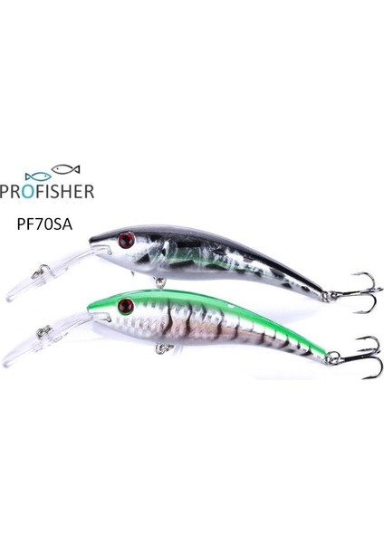 Profısher 2 Renk Set 2 Kanca Sahte Balık Yem 15,6 gr 12 cm Long Jaw A