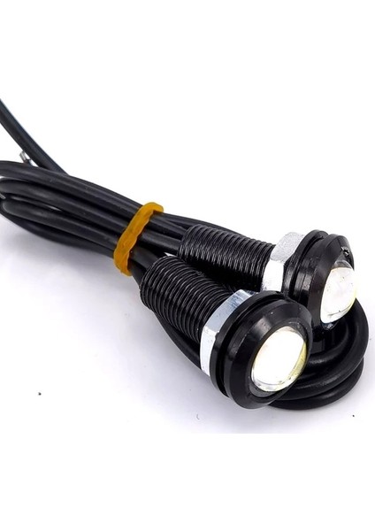 2 Adet Kartal Göz LED 12V 18mm Ayna Altı LED Lamba Ortam Aydınlatma Beyaz