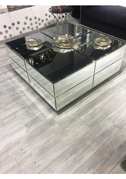 Orta Sehpa Aynalı 100X100 Yükseklik 38 cm