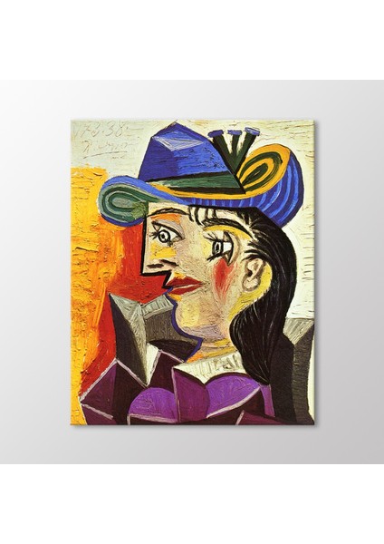 Woman With A Blue Hat Tablo