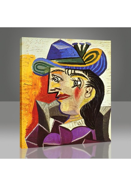 Woman With A Blue Hat Tablo