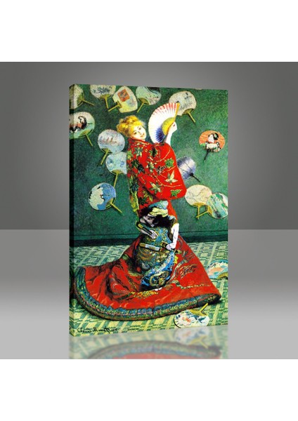 Japon Kostümü Içinde Camille Monet Tablo