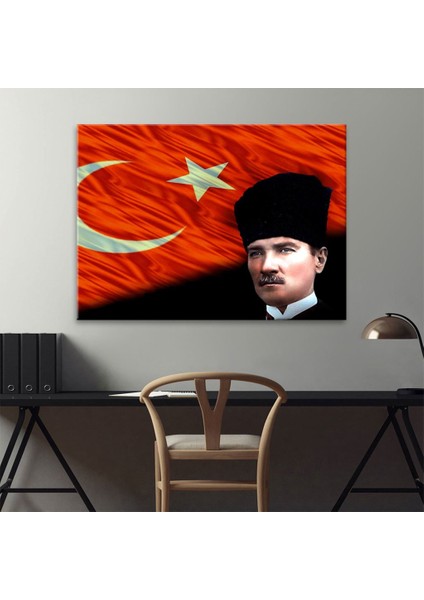 Atatürk ve Türk Bayrağı Tablo