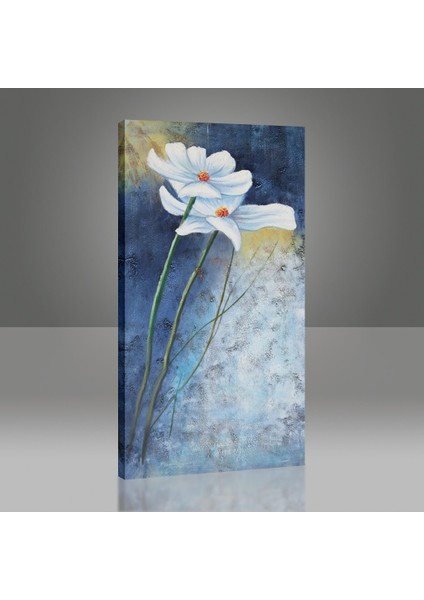 Beyaz Çiçekler Tablo modelleri