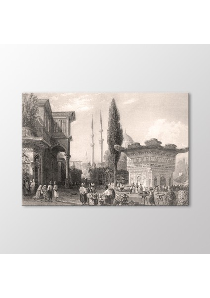 Tophane Çeşmesi ve Pazar Yeri Tablo