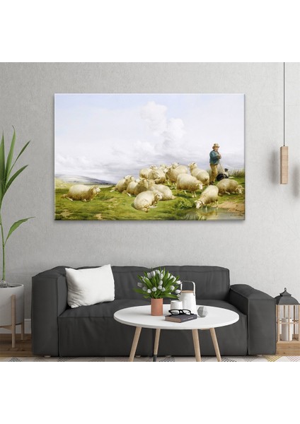Shepherd With Sheep Tablo fiyatları