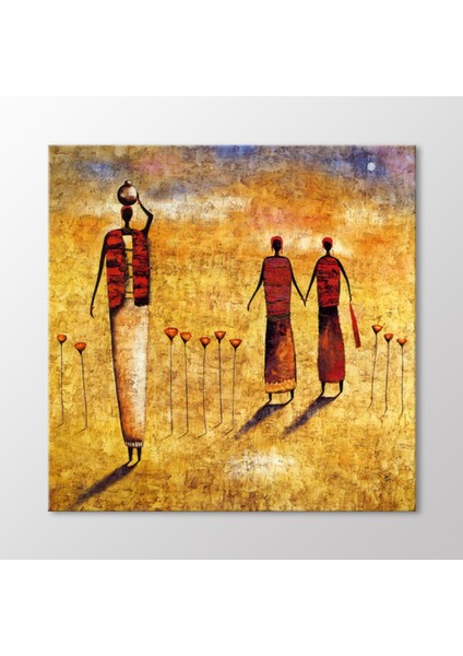 Arty Tablo Afrikalı Kadınlar ve Çiçekler Tablo