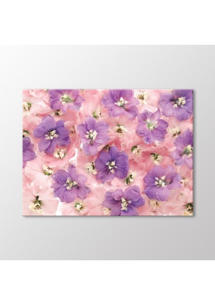 Pembe ve Mor Çiçekler Tablo