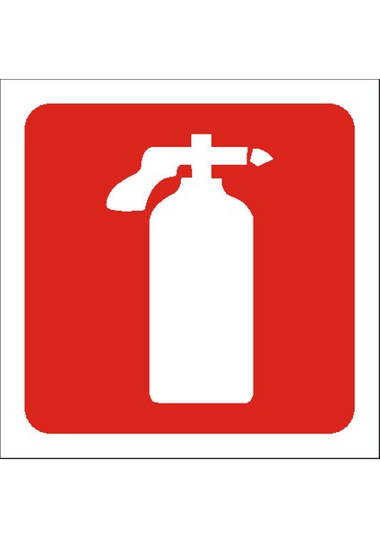 İzmir Serigafi Yangın Tüpü Yönlendirme Etiketi 12 x 12 cm